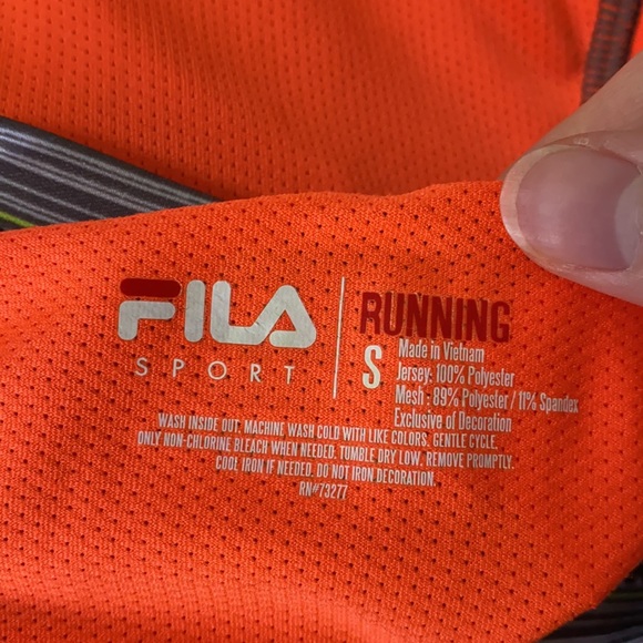 Fila Performance running neon mesh insert top sz S - Picture 9 of 10